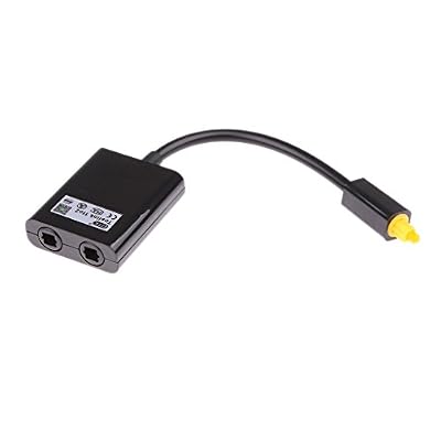 Gazechimp Adaptateur de Câble Répartiteur Audio à Fibres Optiques Toslink Digital 1 Entrée à 2 Sorties Noir