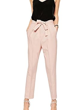 Empire Waist gamba pantaloni donna con Bowknot