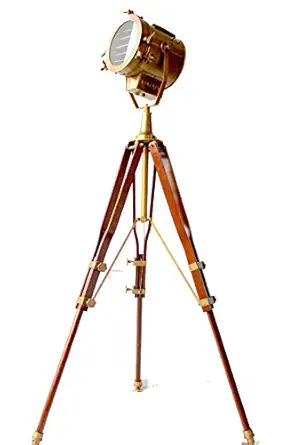 Collectibles Buy Antique Vintage Old Century Moden Searchlight Lamp Timber Tripod