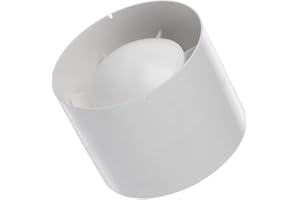 EUROPLAST Ø 100mm Ventilador de Conducto Domestico Con Temporizador - Ventilador de Tubo - Plástico - Blanco