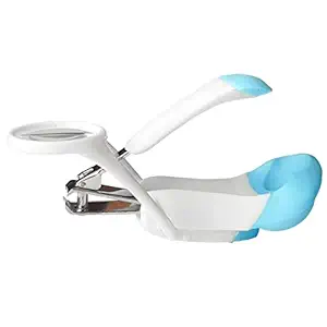 Baby Story Nail Cutter with Magnifier Zoom Lens for Newborn Babies/Toddler/Kids/Children (Sky Blue)