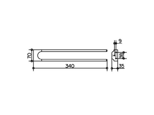 Keuco 12719010000 Moll Handtuchhalter, chrom - 2