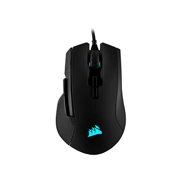Corsair Ironclaw RGB - Ratón Óptico con Cable, USB, 18000 dpi, Negro