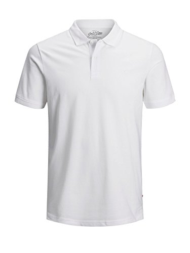 Jack & Jones  Jjebasic Polo SS Noos - Camiseta para Hombre, Blanco , Talla M