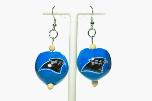 NFL Carolina Panthers Go Nuts Kukui Nut Earrings
