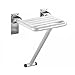 Produktbild Li Ye Feng Shop Badhocker Badezimmer-faltender Schemel behinderter Duschsitz kreativer Sicherheitshocker älterer Toiletten-Dusche-Beleg-Schemel Duschwand-Stuhl (Color : Weiß, Size : 39.5*40*48cm)