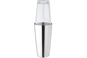 COCKTAIL7 Boston Shaker, komplett, Glas, Edelstahl, Cocktail-Set, Mischglas, Edelstahl, 28 oz, 800 ml, Set, Zubehör, Barkeeper, Mixologie