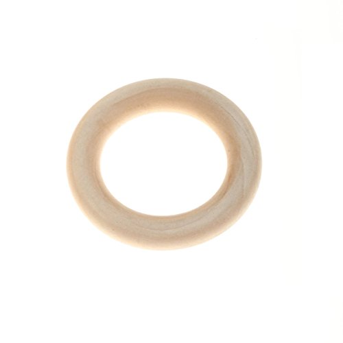 ROSENICE Holz-Ring DIY Schmuck Machen Ergebnisse Bezaubert 5.5 cm – 10 Stücke - 4