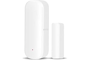 MIGTEC Sensor Inteligente de Apertura de Puerta y Ventana WiFi con Alarma. Compatible con Tuya, Monitor Remoto con APP para el hogar, Compatible Google Home, Amazon Alexa, Tuya, SmartLife... Blanco