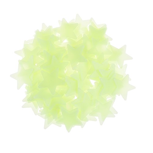 100PCS Home Wall Glow In The Dark Stars Stickers Decal Baby Kid’s Nursery Room – DIY Wall Decal – Light Green – Plastic Luminous Wall Stickers Bedroom Decoration (One Orange peel device AS GIFT) by LianLe - 4