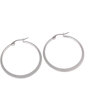 Edelstahl Kreolen, 304 Edelstahl, Kreisring, 35x38x2mm