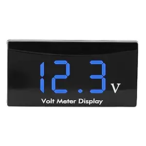 Layfuz 12V Digital LED Display Panel Meter Voltmeter Car Motorcycle Voltage Volt Gauge Panel Meter forVehicle Automotive (Blue)