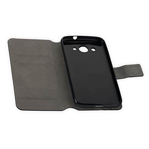 Preisvergleich Produktbild BookStyle Tasche Vertikal für Huawei Y3 (2017) mit Halterung - Schwarz