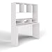 Produktbild VICCO Schreibtisch Oskar Weiß - Stehtisch Schreibtisch Bürotisch PC Tisch Regal Wandtisch Home Office