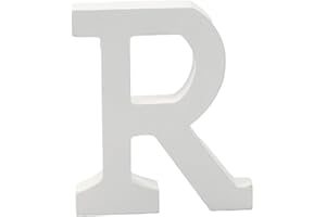 HOME SOLAZZIA Dekorative Buchstaben und Zahlen aus Holz, 15 cm (R)