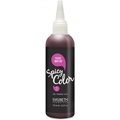 Spicy Color MAYA BAY FUCSIA Emsibeth ® SEMI-PERMANENT cosmetic coloring with acid PH ideal for all type of hair: natural, colored and bleached - Ammonia Free