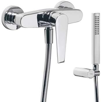 Mixer Shower Hand Shower anticalcárea (299.631.08) with Stand and Flexo Satin Swivelling 91.34.609.15).