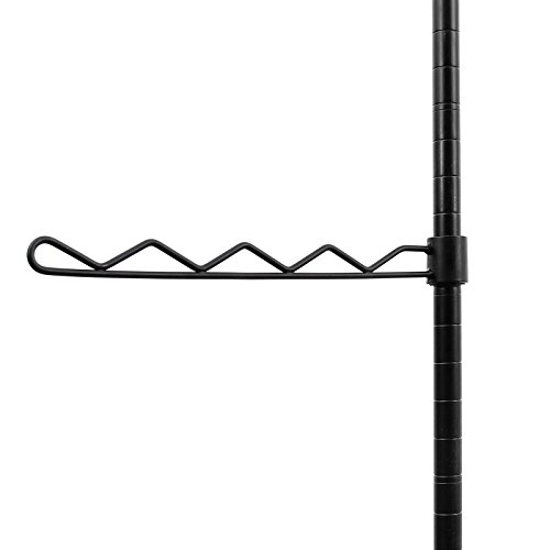Songmics stabil metall Höhe 185 cm Kleiderständer Rollgarderobe bis zu 120 kg belastbar mit Stange (schwarz) LGR45P - 6