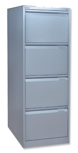 Bisley BS4E Filing Cabinet Flush-front 4-Drawer W470xD622xH1321mm Goose Grey Ref BS4E-73