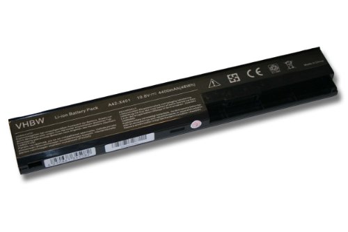 vhbw Li-Ion Akku 4400mAh (10.8V) schwarz für Notebook Laptop Asus F-, S- und X-Serie, z.B. F301, F401U, F501, S301U, S401, S501, X301, X501, u.a.