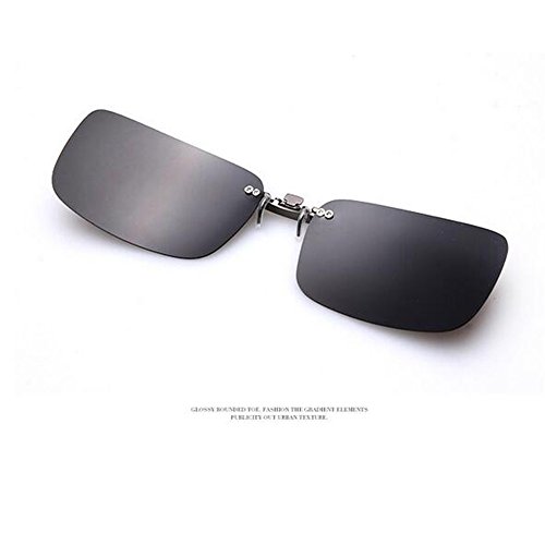 Zimo Polarisierte Unisex Sonnenbrille Clip Brillen Pol Aufsatz für Brillenträger UV400 - 4