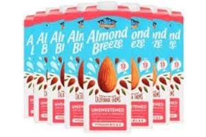 Gharana Swaad ka Khazaana Blue Diamond Almond Breeze Unsweetened Almond Milk-1L(Pack of 8)|Nutrient-Rich Dairy Alternative|Vitamin-Enriched Almond Milk|Unsweetened for a Healthy Lifestyle|Plant-Based