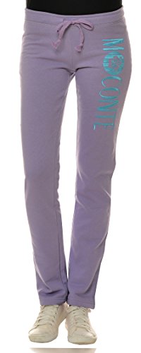 M.Conte Damen Sommer Jogginghose Sweathose ohne Bündchen, lang Jersey-Hose im Sport-Stil mit offenem Beinabschluss S M L XL Rosita - 2