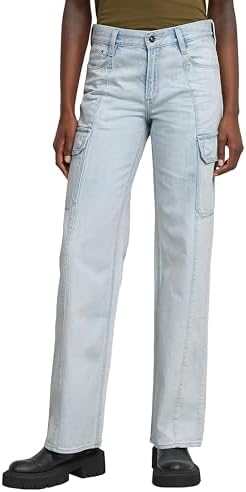 G-STAR Donna Judee Low Waist Cargo Pants, Blu (sun faded piscina blue D24673-D536-G319), 27W / 28L