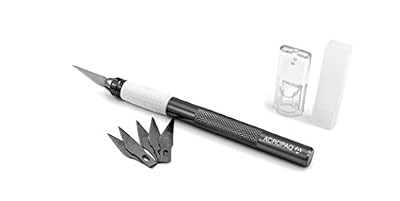 Acropaq 28001 Couteau de précision en aluminium 16 cm Noir