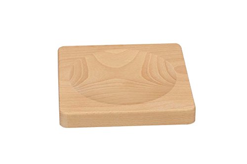 Kräuterbrett mit Wiegemesser, Buchenholz Wiegebrett mit Doppelklingen Wiegemesser 20 x 20 x 2,5 cm (LxBxH) - 2