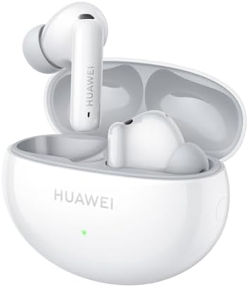 HUAWEI FreeBuds 6i, Cancellazione attiva del rumore 3.0, Compatibile con iOS e Android, Bassi potenti, Ricarica rapida, batteria fino a 35 ore, Bluetooth 5.3, Connessione a doppio dispositivo, White
