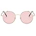 Produktbild Sharplace Retro Sonnenbrille Vintage rund Steampunk Brillen Polarisiert - Rosa