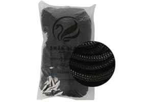 GENERICO CORDINO SWAN BLACK 500 GRAMMI, ASSORTIMENTO ACCESSORI PER BORSE HANDMADE (NERO)