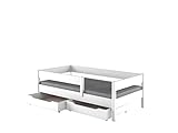 Cama con barreras - Dimensiones internas 140x70, 160x80, 180x80, 180x90, 200x90 (Dimensiones externas: 147x77, 167x87, 187x87, 187x97, 207x97)
