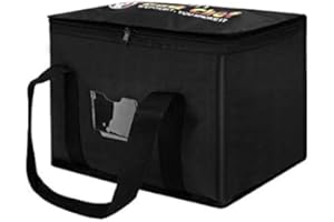 JIAHG 28L Large Capacity Insulated Cooler Portable Hot Food Pizza Delivery Bag Tote Oxford Delivery Box BBQ Picnic Food Drink Carrier Storage Pouch for Takeaway, Indian, Chinese, Kebabs, Catering