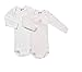 Petit Bateau Baby Girls LOT 2P    BODY ML  Crew Neck Long Sleeve Bodysuit -  pink - 3-6 Months