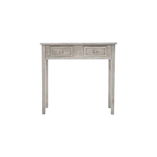 spécifications Console 2 tiroirs Charme gris effet bois vieillit