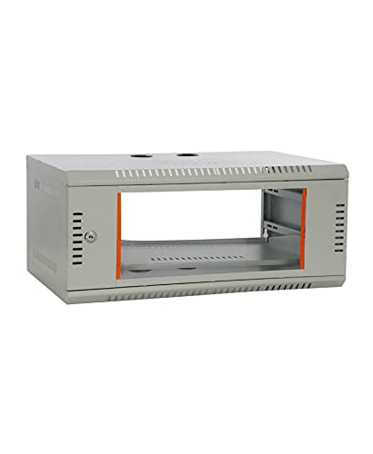 Hanutech CCTV DVR Rack/NVR/Server/Network Rack with Transparent Glass Door Metal Cabinet Box (4U)