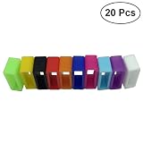 VORCOOL 20 Stücke Schützende Silikon Befestigungen Ring Halter Silikon Verschluss Ring für Fitbit Flex/Fitbit Alta/Garmin Vivofit Armband (Mischfarbe)
