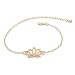 Produktbild Good.Designs Lotus Armkette mit Kleinem Lotusblüten Anhänger aus plattierter Kupferlegierung, Armkettchen in Silber Oder Gold (Gold)