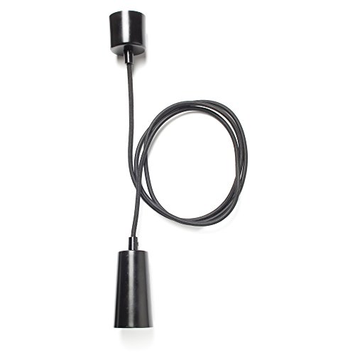 Klein & More 14753 Plumen - Cable para colgar lámparas de techo, color negro