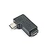 Produktbild Runfon Mini USB Rechtwinkliger Adapter Micro USB weiblich, Mini USB Adapter auf Winkelkupplung.