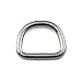 Produktbild 5er Set D-Ringe aus rostfreiem Nickelstahl ohne Schweißnaht 3,6cm x 2,6cm für Hunde-, Katzenhalsbänder, Kordeln ect, Farbe: Grau, Größe: M – Marke Ganzoo