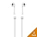 Produktbild Airpods Halteband, CHEEDAY Anti-verlorene Wireless Airpods Strap Case für Apple iPhone Airpods Wireless Bluetooth Kopfhörer Soft Silikon Seil Connect Strap - Weiß (2 Pack-White)