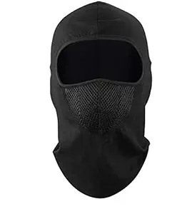 Vocado Unisex Full Face Cover Breathable Cotton Ski Balacava Windproof Face Mask for Bikers (Black)