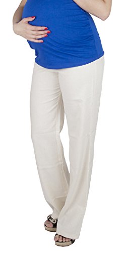 Mija - Linen light maternity trousers perfect for summer 3013 (12, Ecri)