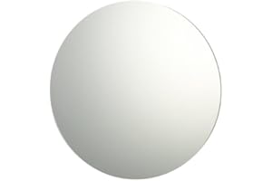 Reflex Sales and Marketing Ltd 60cm Diameter Circular Round Plain Unframed Frameless Bathroom Mirror with Wall Hanging Fixing Hardware