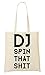 Produktbild DJ Spin That Shit Turntables Slogan Tragetasche Einkaufstasche