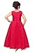 4 YOU Girl's Cotton Silk Princess Gown (Deep Pink, 10-11 Years)