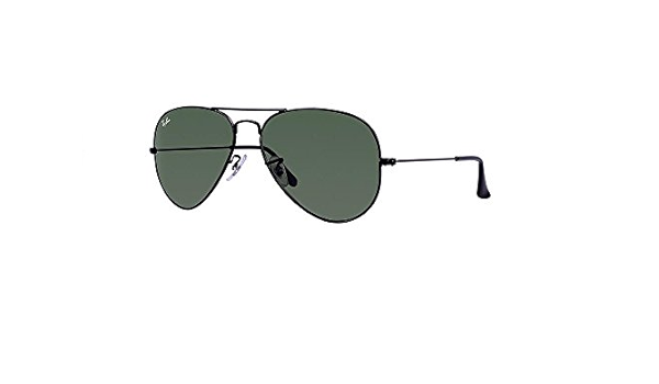 Ray Ban Aviator Classic Rb3025 L23 58 14 Black And Green Lens G 15 Amazon Co Uk Sports Outdoors